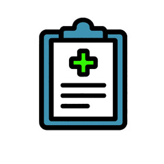 Medical first aid kit icon set, a health business design symbol
