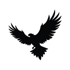 Obraz premium Flying Eagle Vector Silhouette