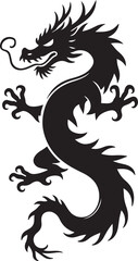 Obraz premium Dragoon black tattoo art design vector.