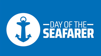 Day of the seafarer background banner or poster design template. observed every year in June. Holiday concept. Use to any Template, card, poster, placard, template.