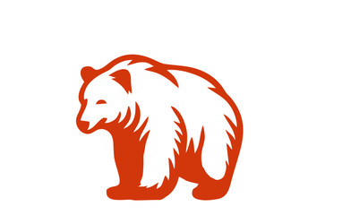 bear on a white background