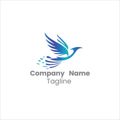 Dove, Bird vector logo