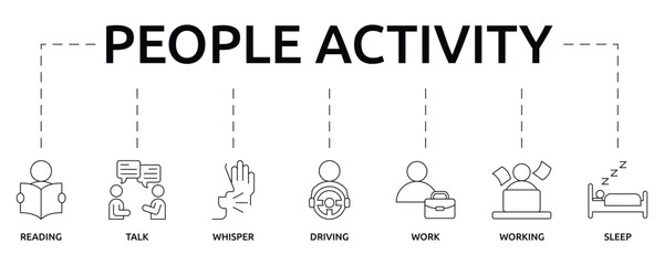 People Activity Banner with icon keywords