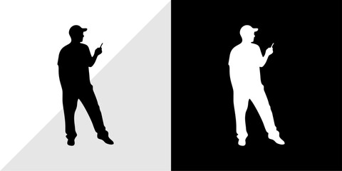 silhouette of people with their daily activities