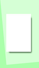 Vertical blank card mockup on abstract background