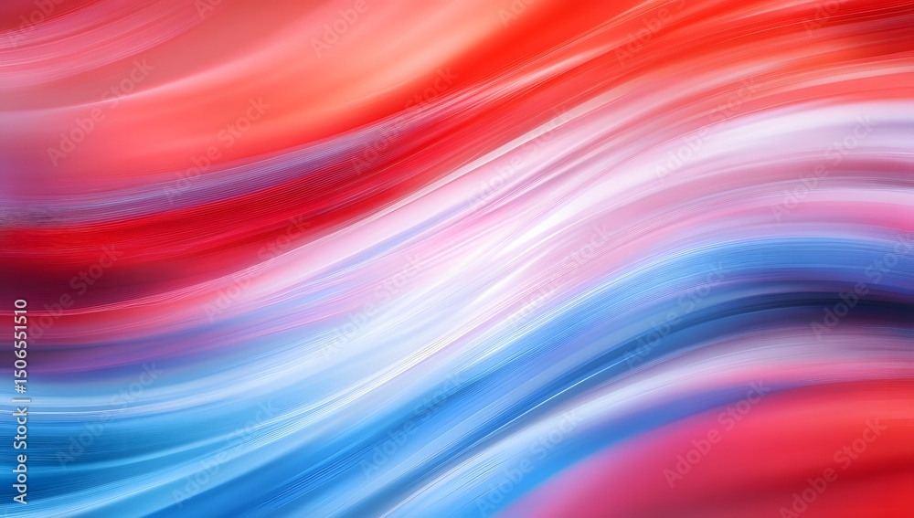Fototapete Abstract digital background with red and blue colors, blurred motion of a computer screen with data or information graphics