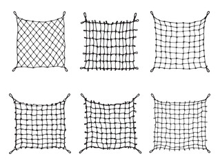 minimal cargo net mesh outline vector for artwork