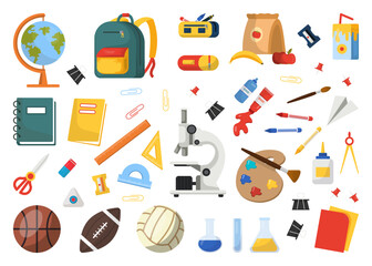 Back to School Supplies Stationery Collection.