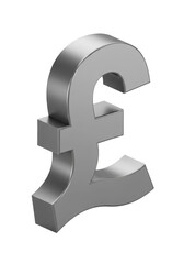 Isometric Rendering Pound Currency Symbol Financial Wealth Illustration