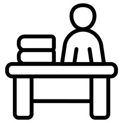 Study mentor Line Icon