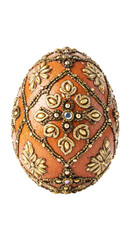 Jeweled Golden Egg Ornament With Elegant Pattern On A Transparent Background Photo