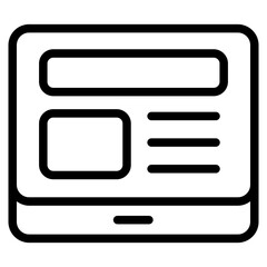 Web display Line Icon
