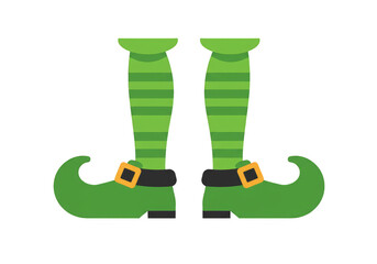 Leprechaun Shoes Illustration St Patrick Day Green Holiday Feet Luck