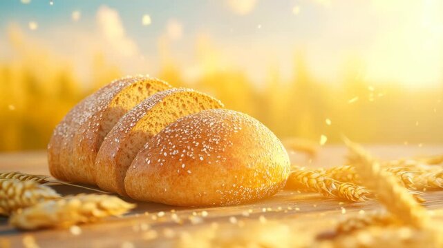 Shavuot Bread and Wheat Field