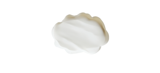 A speech bubble on white background