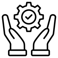 Responsability line icon