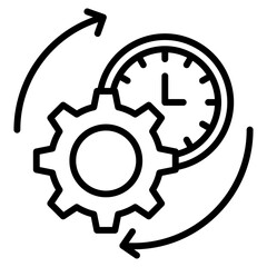 Time Management line icon