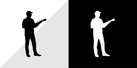 silhouette of people with their daily activities