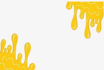 Melting dripping honey drops realistic vector
