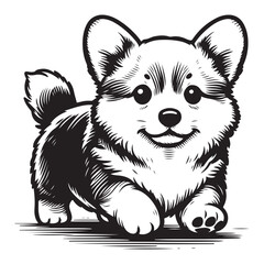 vector illustration of a puppy