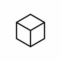 Three dimensional box showing 3d modelling illustration, cubic and box icon template