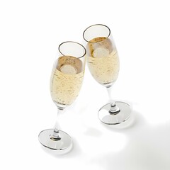 Champagne Toast Two Glasses Cheers Celebration Drink Party Elegant Background