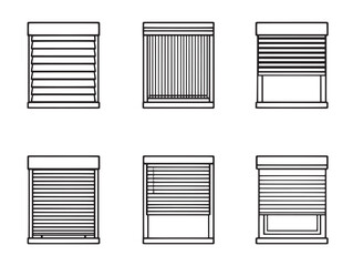 minimalist blinds line art illustration for creative use