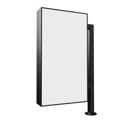 3d render neon box blank. business shop logo mockup concept