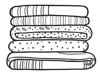 minimalist blanket line art style for modern artwork