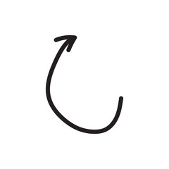 Fluid Hand-Drawn Directional Arrow