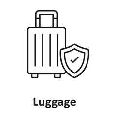Obraz premium Luggage insurance :Vector Icon which can easily modify or edit