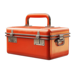 Nostalgic orange toolbox a symbol of enduring craftsmanship and home on transparent background