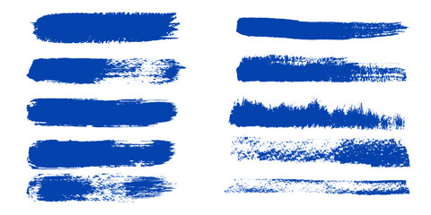 Navy blue brush stroke isolated on background. Paint brush stroke vector for ink paint, grunge design element, dirt banner, watercolor design, dirty texture. Trendy brush stroke, vector illustration