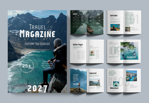 Elegant Travel Magazine Layout