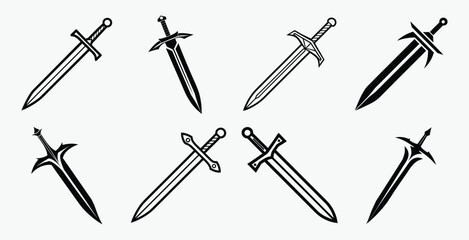 Knight Sword Silhouette Icon