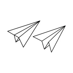 paper plane vector illustration