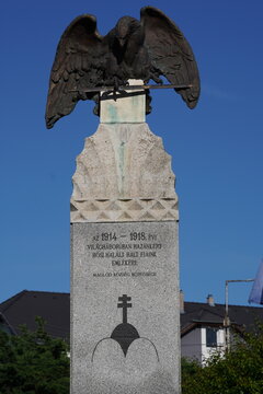 Hungarian World War I Memorial Monument with Turul Bird in Magl&oacute;d
