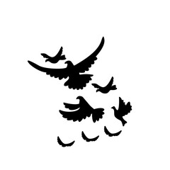 Flying bird silhouette vector