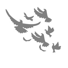 Flying bird silhouette vector