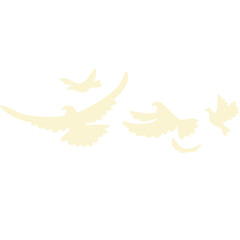 Flying bird silhouette vector
