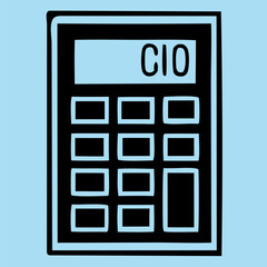 Calculator Icon with CIO Display