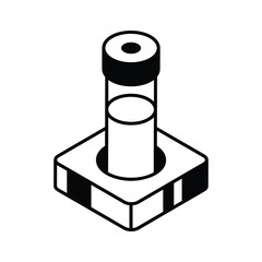 An amazing isometric style icon showing test tube