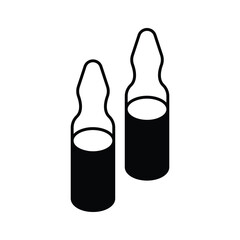 A trendy isometric style icon for medicine vials