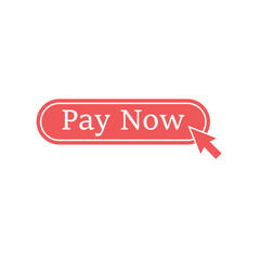 Pay Now Button Isolated On White Background