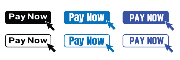 Pay Now Button Isolated On White Background