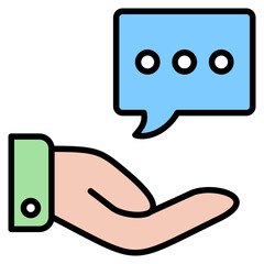 Advice outline color icon