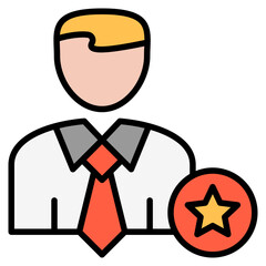 Obraz premium Expert outline color icon