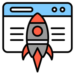 Release outline color icon