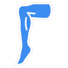 Leg Muscle Icon Style