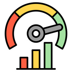 Performance outline color icon